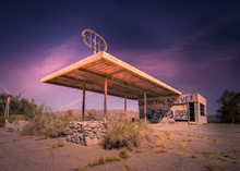 Abandoned Gas Station, Az,CA Desert 