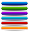 Set of bright, colorful oblong design elements. Vector graphics.