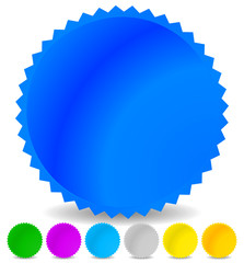 Poster - Colorful badges with blank space, vector.