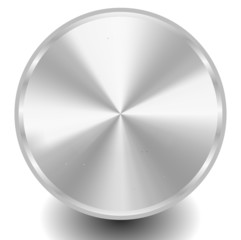 Poster - Blank metal, metallic circle plate or disc with conical gradient