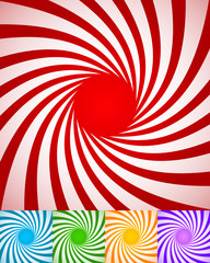 Poster - Abstract spirally backgrounds, twisted, rotating radial lines.