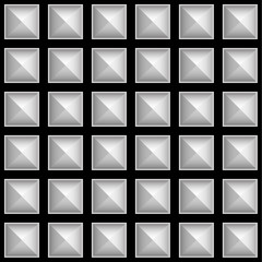Poster - Studded pointed pattern, background. Seamlessly tileable, vector