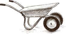 Wheelbarrow And Shovel