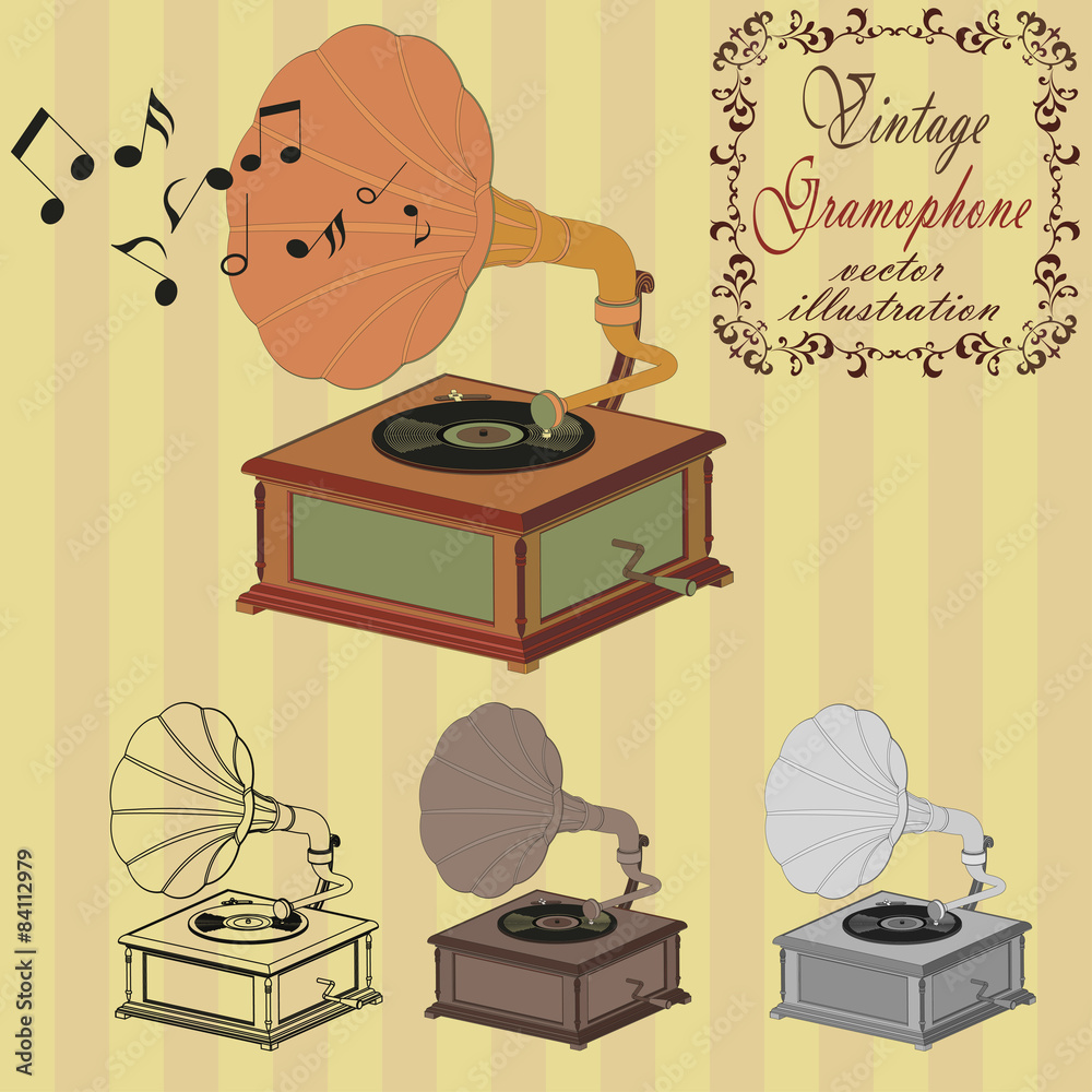 gramofon-na-tle-w-paski