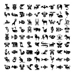 Canvas Print - Animal icons