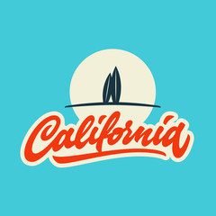 Vintage california calligraphic t-shirt  design