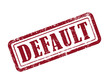 stamp default in red