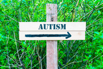 AUTISM Directional sign