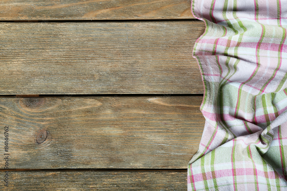 Napkin on wooden table