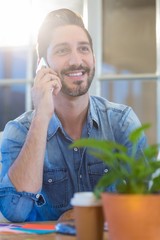 Sticker - Casual businessman talking on the phone