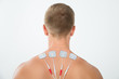 Man With Electrodes On Neck