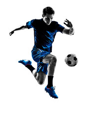 Wall Mural - italian soccer player man silhouette