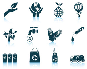 Canvas Print - Set of ecological icons