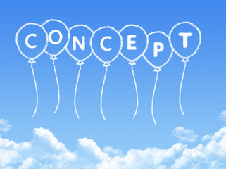 Sticker - Cloud shaped as concept Message