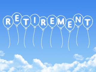 Canvas Print - Cloud shaped as retirement Message