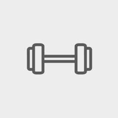 Poster - Dumbbell thin line icon