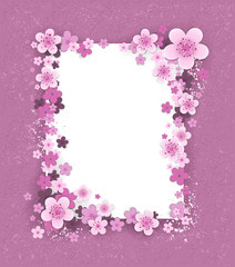 Wall Mural - banner with sakura flowers