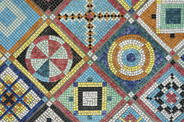 Aufkleber - colorful mosaic flooring or wall