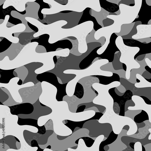 Fotografía Camouflage seamless pattern in grey hues