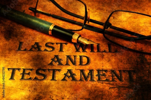 Obraz w ramie Last will and testament