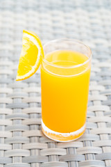 Wall Mural - Orange juice glass