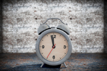 Poster - Old Alarm Clock extreme closeup