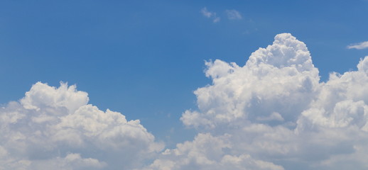 White Cloud and Blue Sky in Summer and Spring