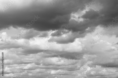 Naklejka na meble Storm sky, rainy clouds over horizon.