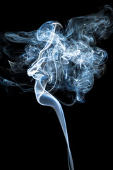 Abstract smoke isolated on dark background