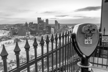 Fototapete - Skyline of downtown Pittsburgh