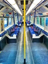 Empty Tube Train Corridor In London
