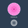 Dahlia flower logo vector