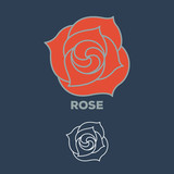 rose flower logo vector