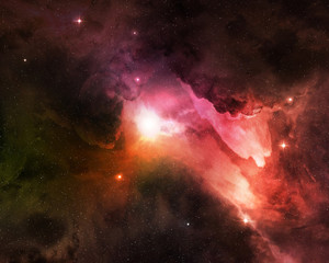 Wall Mural - cosmic dust shining in starry night sky