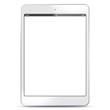 White Tablet PC Vector illustration with blank screen. EPS10.