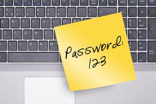Password Note on Keyboard