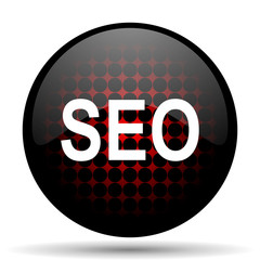 Poster - seo red glossy web icon