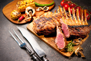 Wall Mural - Grilled Rack of lamb