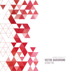 Poster - Abstract color triangles poster. 
