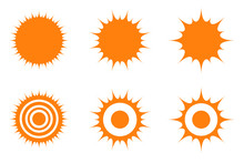 Orange Sun Icon