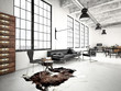 © 2mmedia - modern industrial loft. 3d rendering