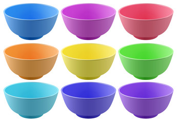 Poster - Colorful bowls