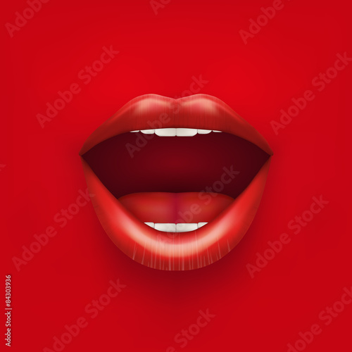 Photographie Background of Womans mouth with open lips.