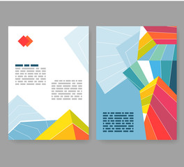 Wall Mural - flyer, leaflet, booklet layout. editable design template. a4 2-f