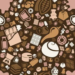 Wall Mural - chocolate seamless pattern