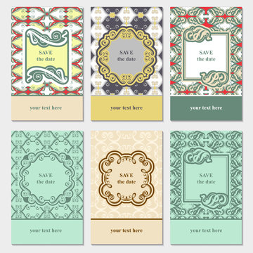 Set of vector card templates