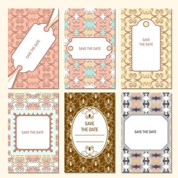 Set of vector card templates