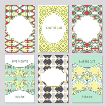 Set of vector card templates