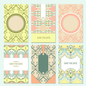 Set of vector card templates