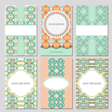 Set of vector card templates